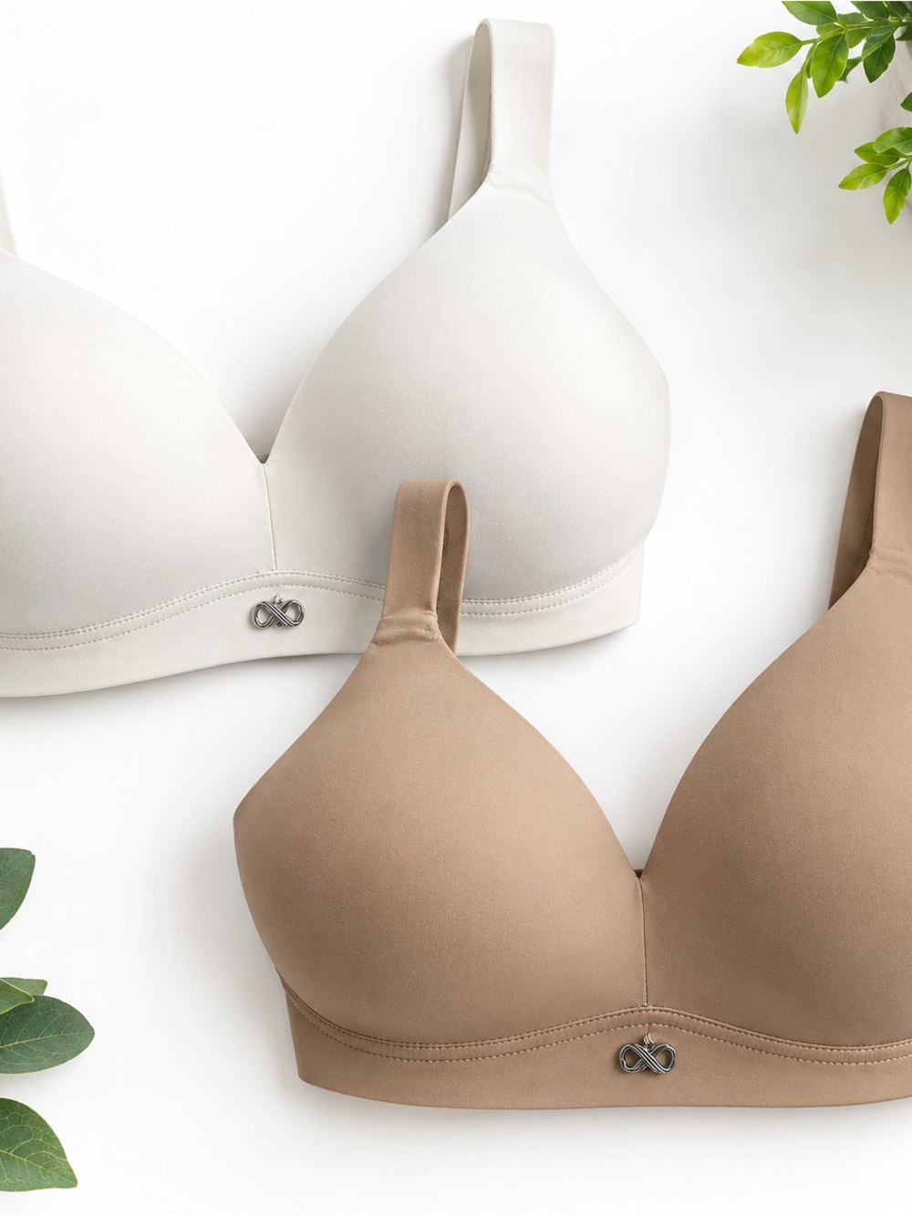 Jockey Classic Soft Cup Bras 2-Pack | New NWT | White & Nude | Size 3/30